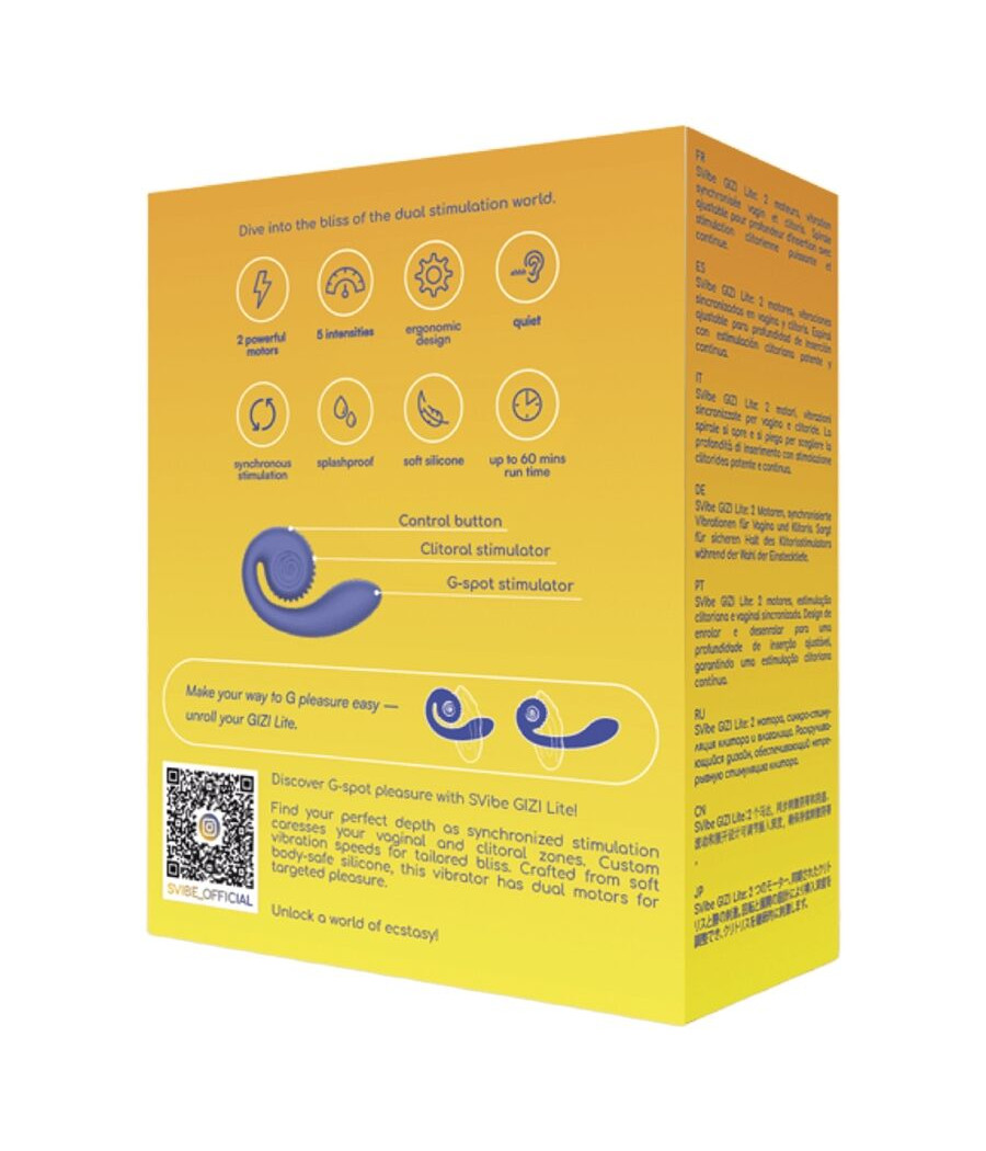 SNAIL VIBE - VIBRATORE VIOLA GIZI LITE DOPPIO PUNTO G E CLITORIDEO