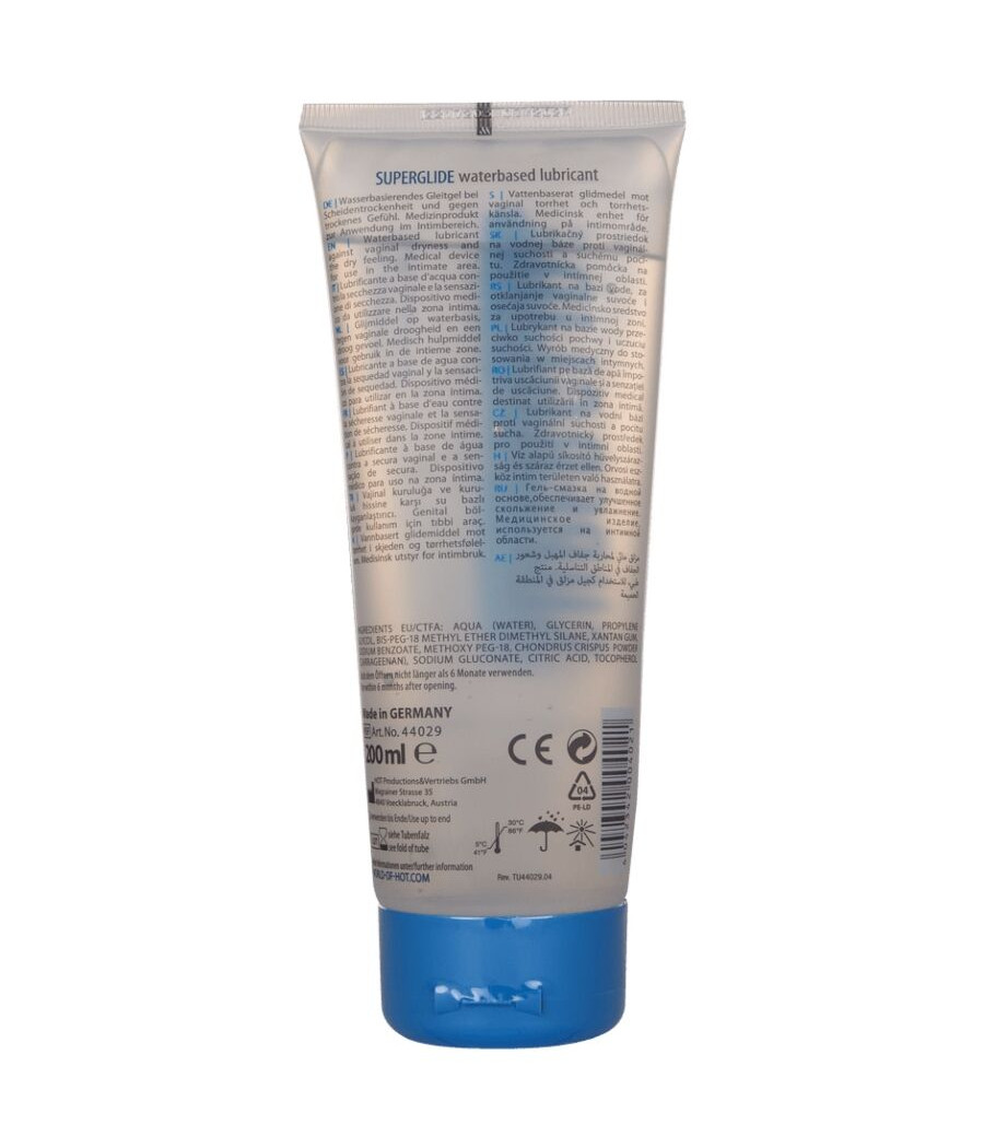 HOT - SUPERGLIDE LIQUID PLEASURE LUBRICANTE BASE AGUA 200 ML