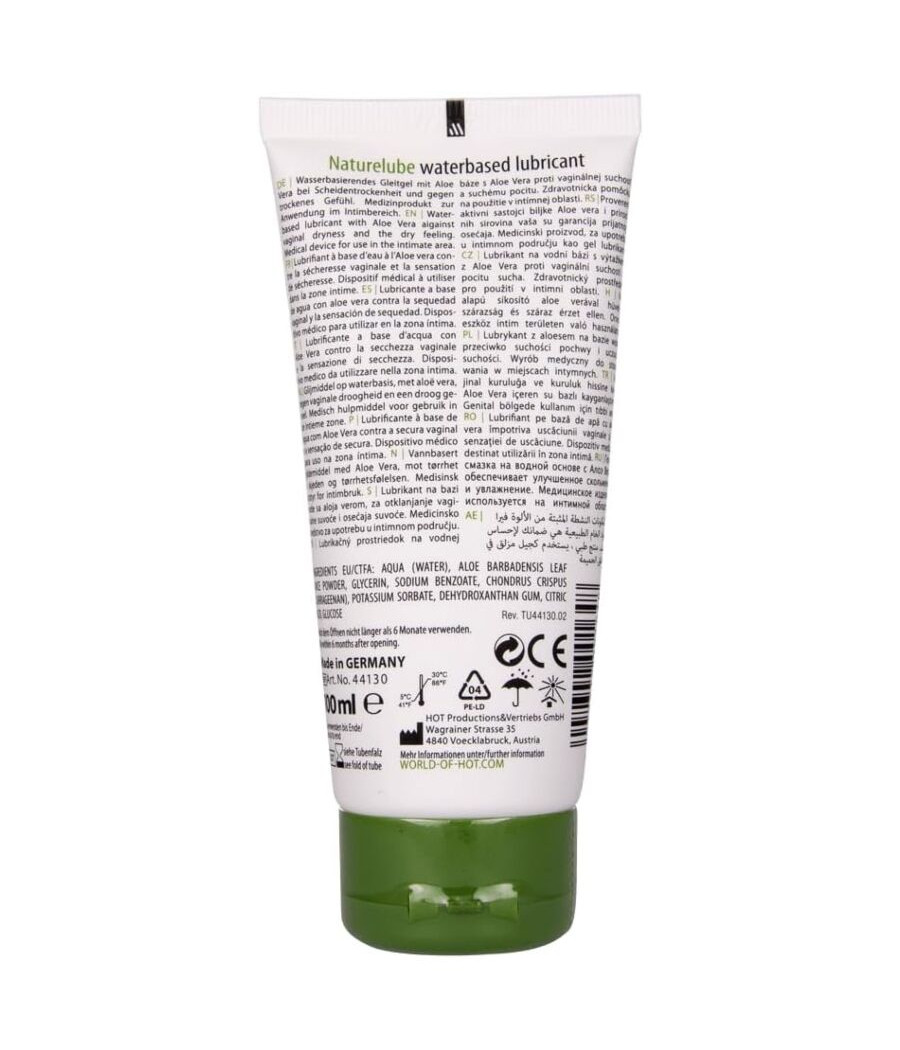 HOT - NATURE LUBE LUBRICANTE BASE AGUA ALOE VERA 100 ML