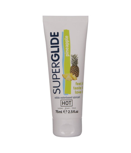 HOT - SUPERGLIDE ESSBARER GLEITMITTEL AUF WASSERBASIS ANANAS 75 ML