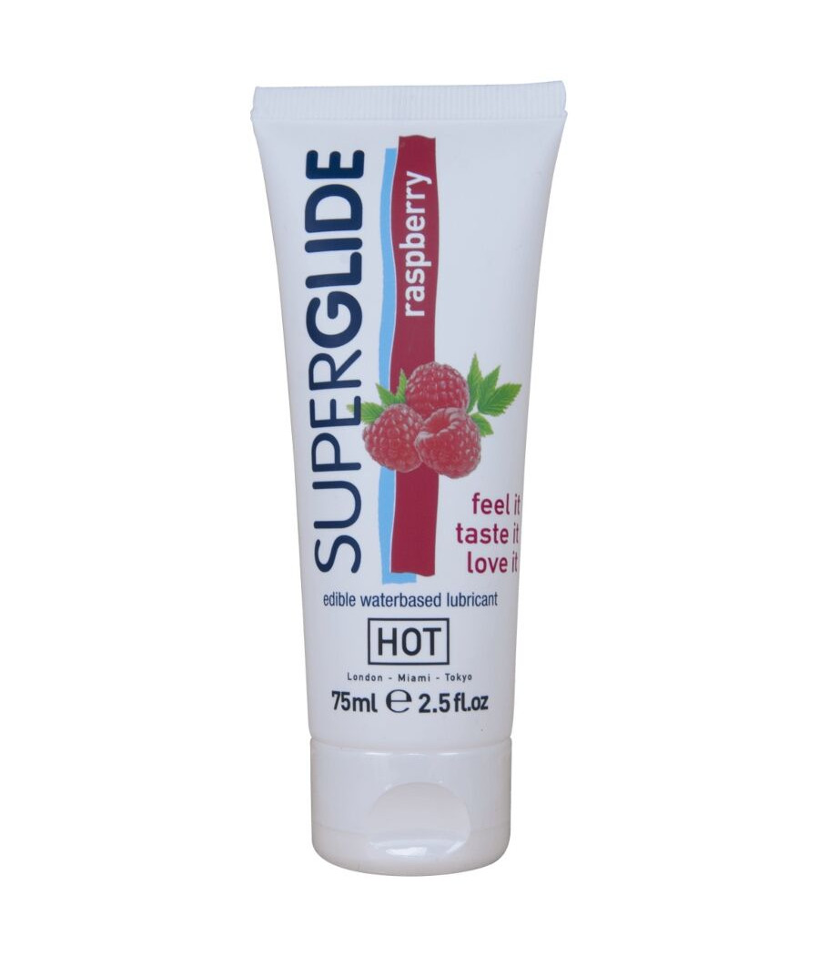 HOT - SUPERGLIDE LUBRIFICANTE COMMESTIBILI A BASE D'ACQUA LAMPONE 75 ML