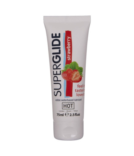 HOT - SUPERGLIDE LUBRIFICANTE COMMESTIBILI A BASE D'ACQUA FRAGOLA 75 ML
