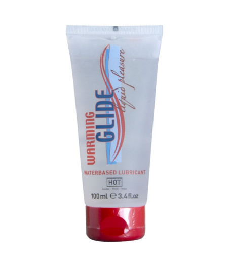 HOT - WARMING GLIDE LIQUID PLEASURE LUBRICANTE BASE AGUA EFECTO CALOR 100 ML