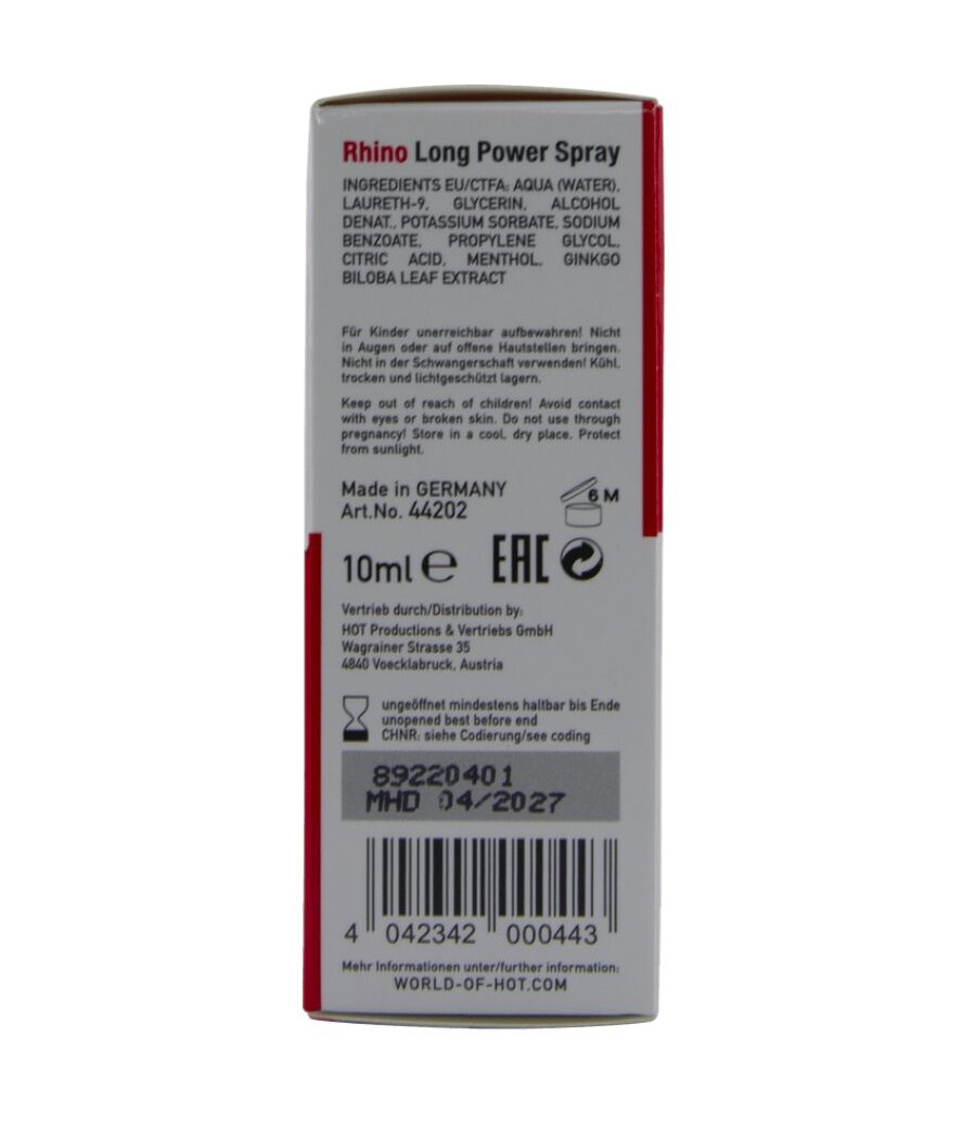 HOT - RHINO SPRAY A LUNGA POTENZA 10 ML
