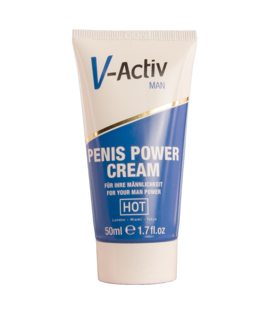 HOT - CREME PARA POTÊNCIA PENIANA V-ACTIV PARA HOMENS 50 ML