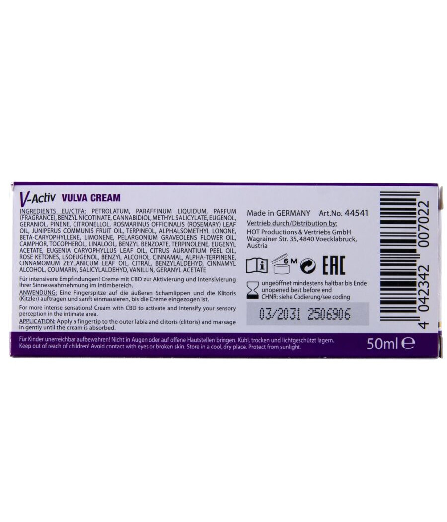 HOT - CREMA PARA VULVA CON CBD 50 ML