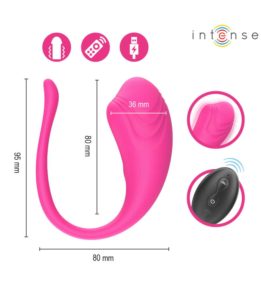 INTENSE - OLIVIA PINK VIBRATIONS-EI MIT FERNBEDIENUNG