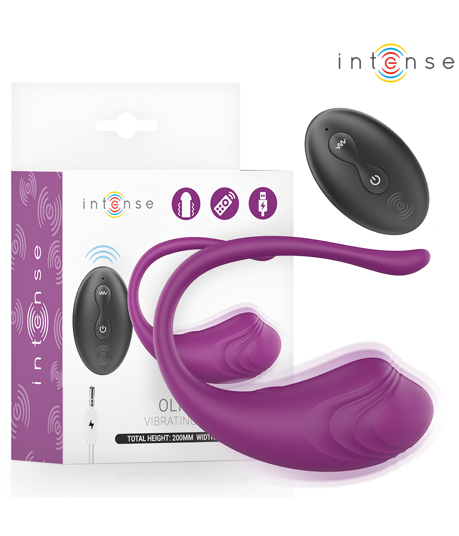 INTENSE - OVO VIBRATÓRIO ROXO OLIVIA COM CONTROLE REMOTO