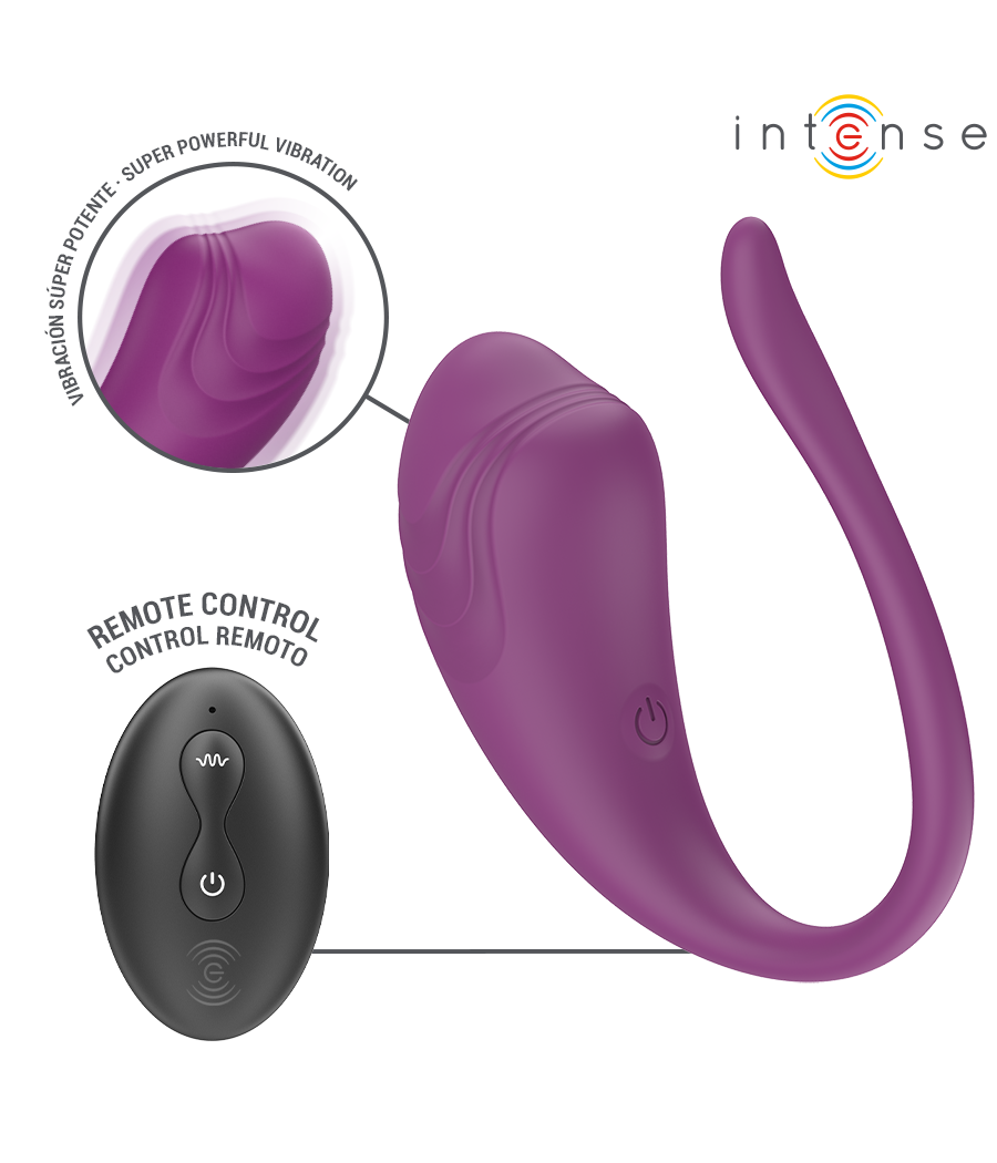 INTENSE - OLIVIA PURPLE VIBRATING EGG WITH REMOTE CONTROL