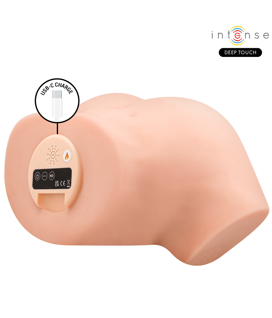 INTENSE DEEP TOUCH - MASTURBATEUR VAGINAL NICOLE AVEC EFFETS DE SUCCION, DE CHALEUR, DE VIBRATION ET VOCAUX, AVEC TÉLÉCOMMANDE, 