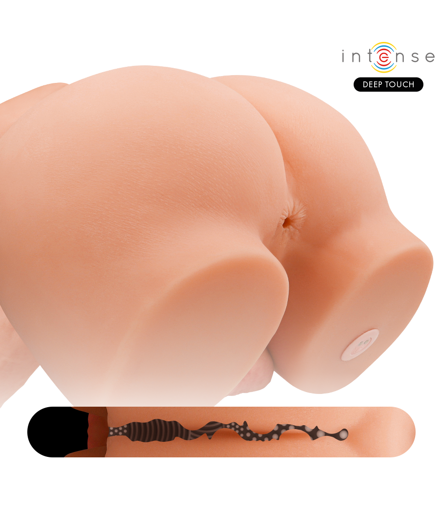 INTENSE DEEP TOUCH - RICHIE TORSO CON ANO Y DILDO REALÍSTICO CON EMPUJE Y VIBRACIÓN CONTROL REMOTO 4.7 KG