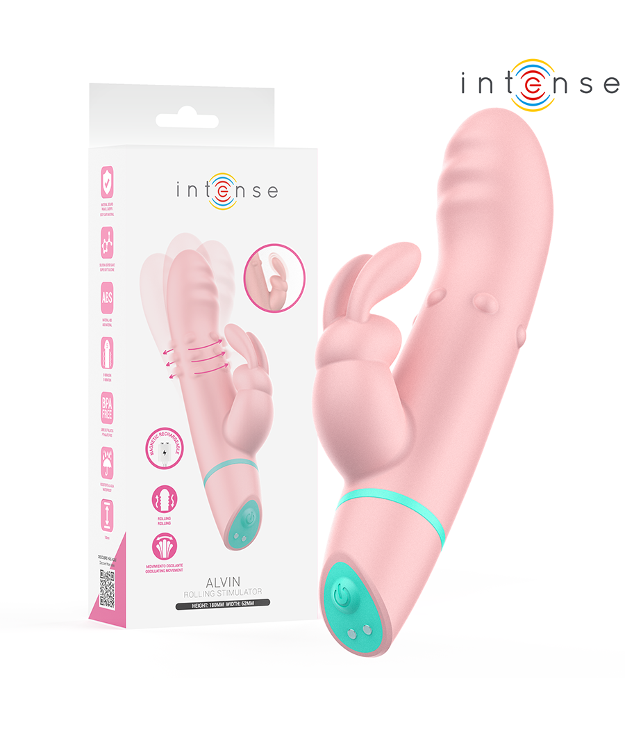 INTENSE - STIMOLATORE E VIBRATORE ROTANTE ALVIN RABBIT + OSCILLANTE