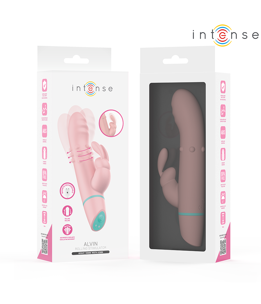 INTENSE - STIMOLATORE E VIBRATORE ROTANTE ALVIN RABBIT + OSCILLANTE