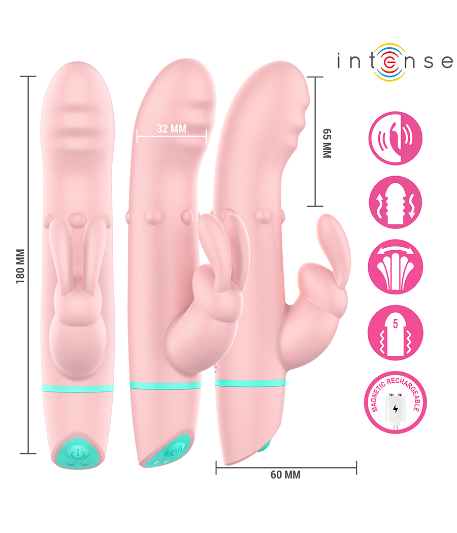 INTENSE - STIMOLATORE E VIBRATORE ROTANTE ALVIN RABBIT + OSCILLANTE