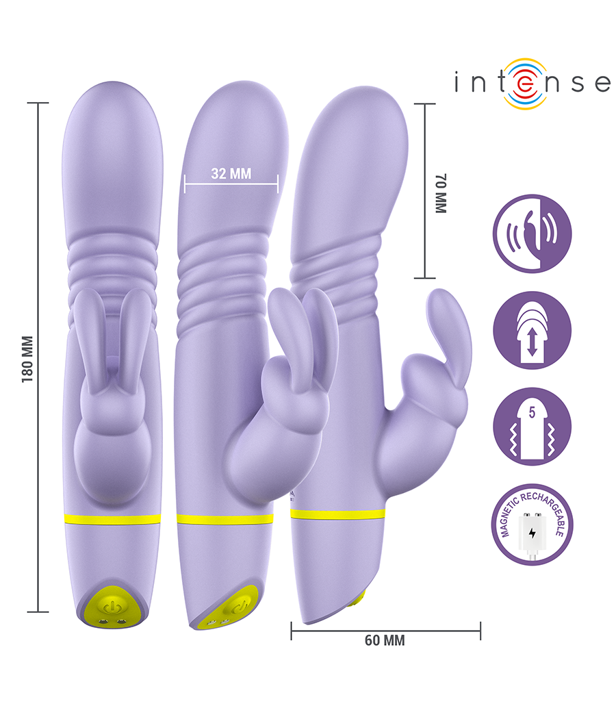INTENSE - STIMOLATORE E VIBRATORE A SPINTA HELEN RABBIT