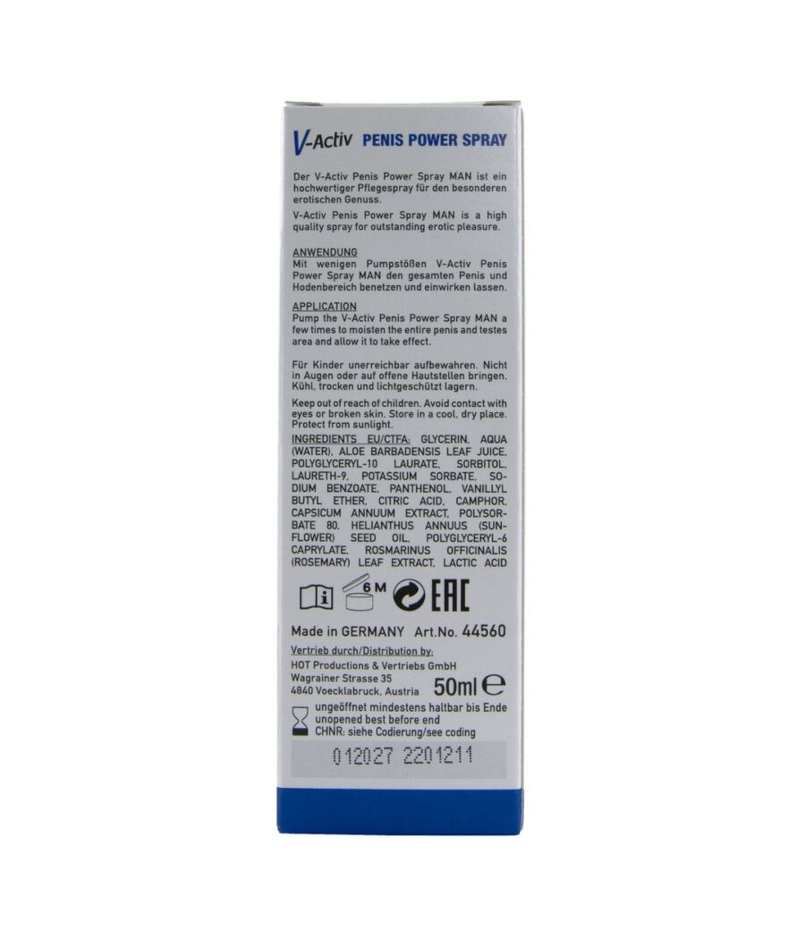 HOT - V-ACTIV PENIS POWER SPRAY PER UOMO 50 ML