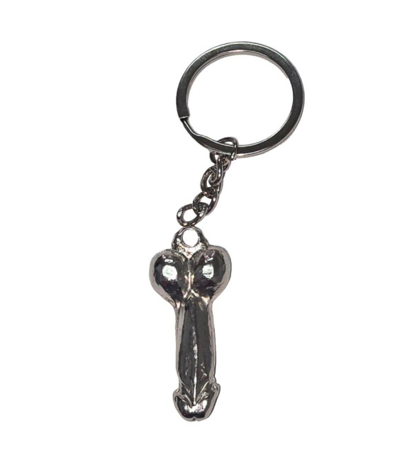 DIABLO PICANTE - LLAVERO METAL PENE PLATA