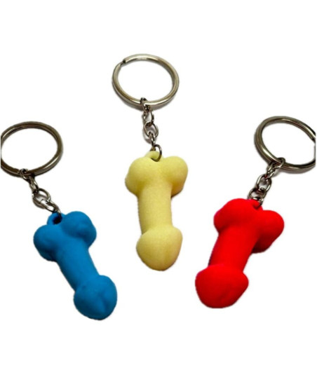 DIABLO PICANTE - CHAVEIRO DE PÊNIS DE SILICONE COM CORES FOSFORESCENTES VARIADAS