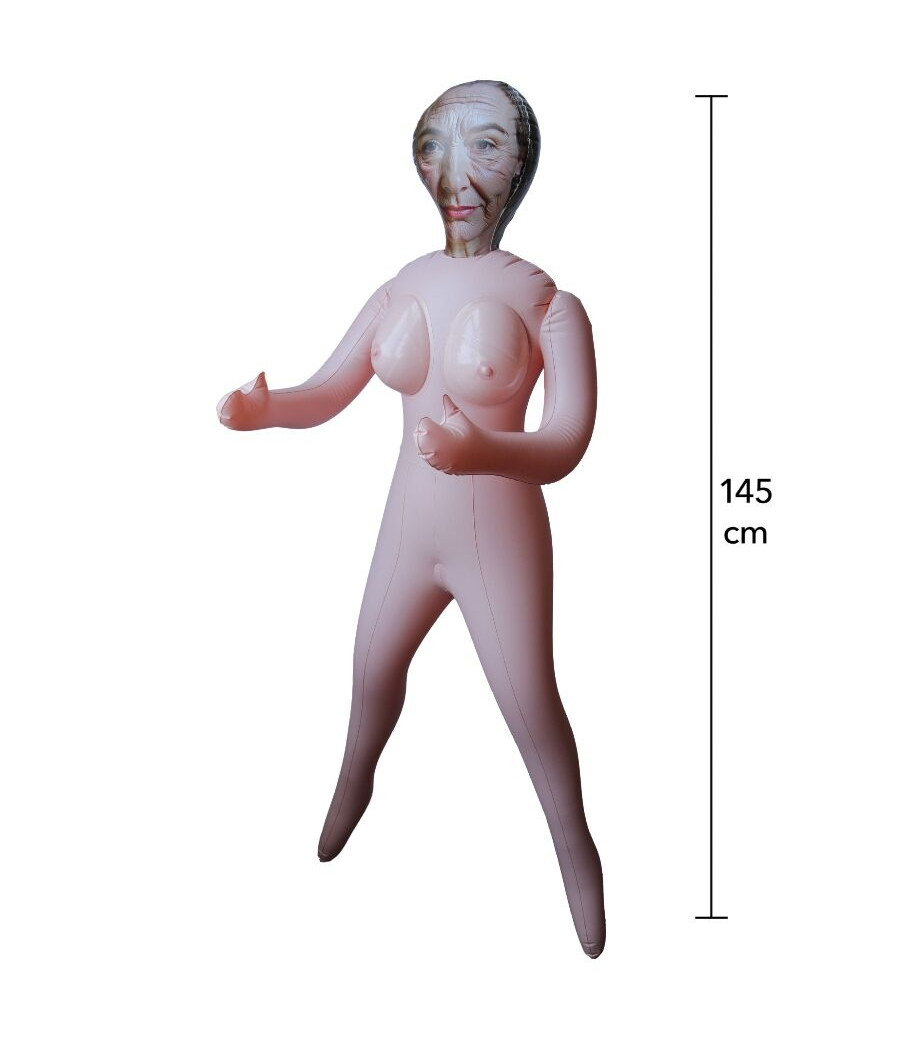 HIDDEN DESIRE - HORNY GRANNY GEILE OMA AUFBLASBARE PUPPE 145 CM