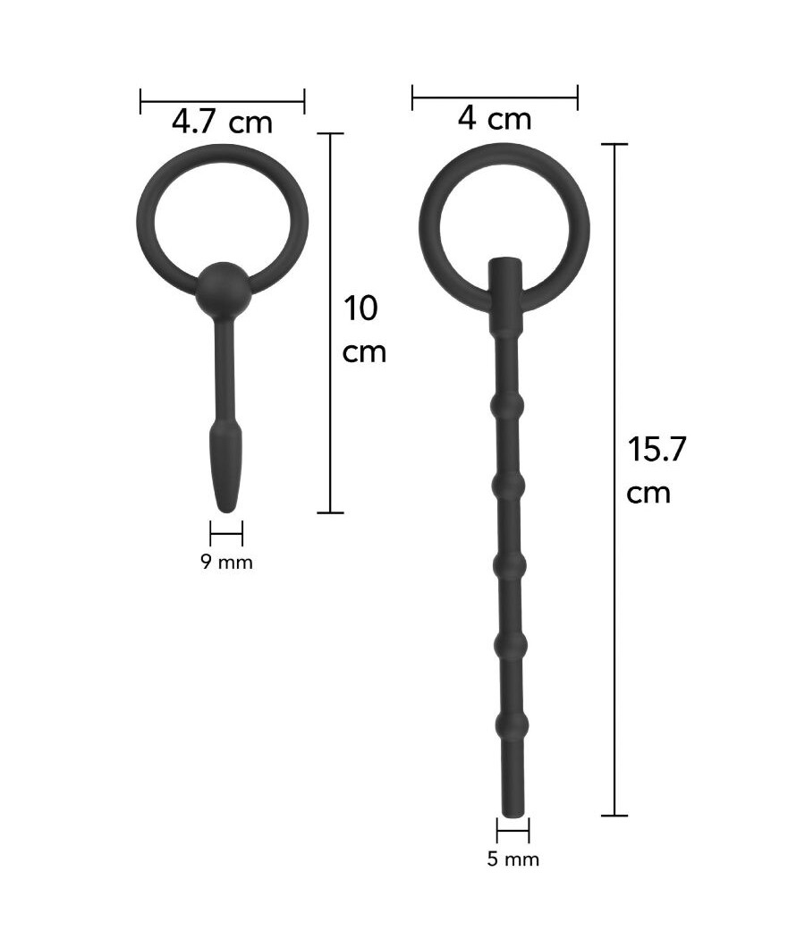 HIDDEN DESIRE - EXTREME ADVANCED SET DE PLUGS URÉTRAUX 2 UNITÉS