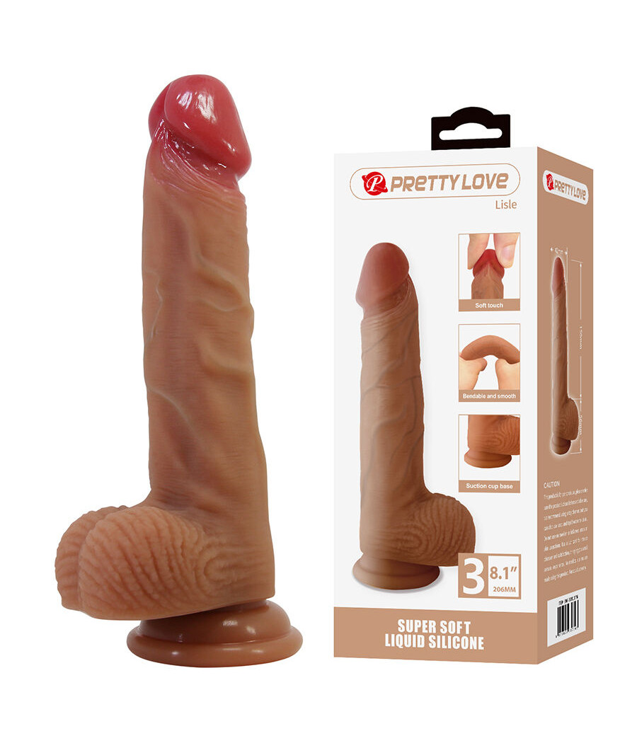 PRETTY LOVE - LISLE DILDO REALISTICO CON VENTOSA 20,6 CM -Ø- 4,2 CM