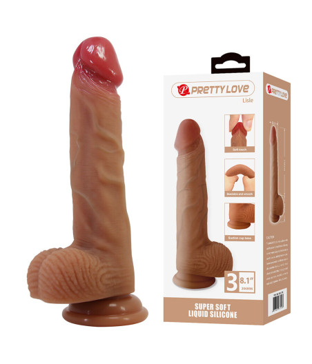PRETTY LOVE - LISLE REALISTISCHER DILDO MIT SAUGNAPF 20,6 CM -Ø- 4,2 CM
