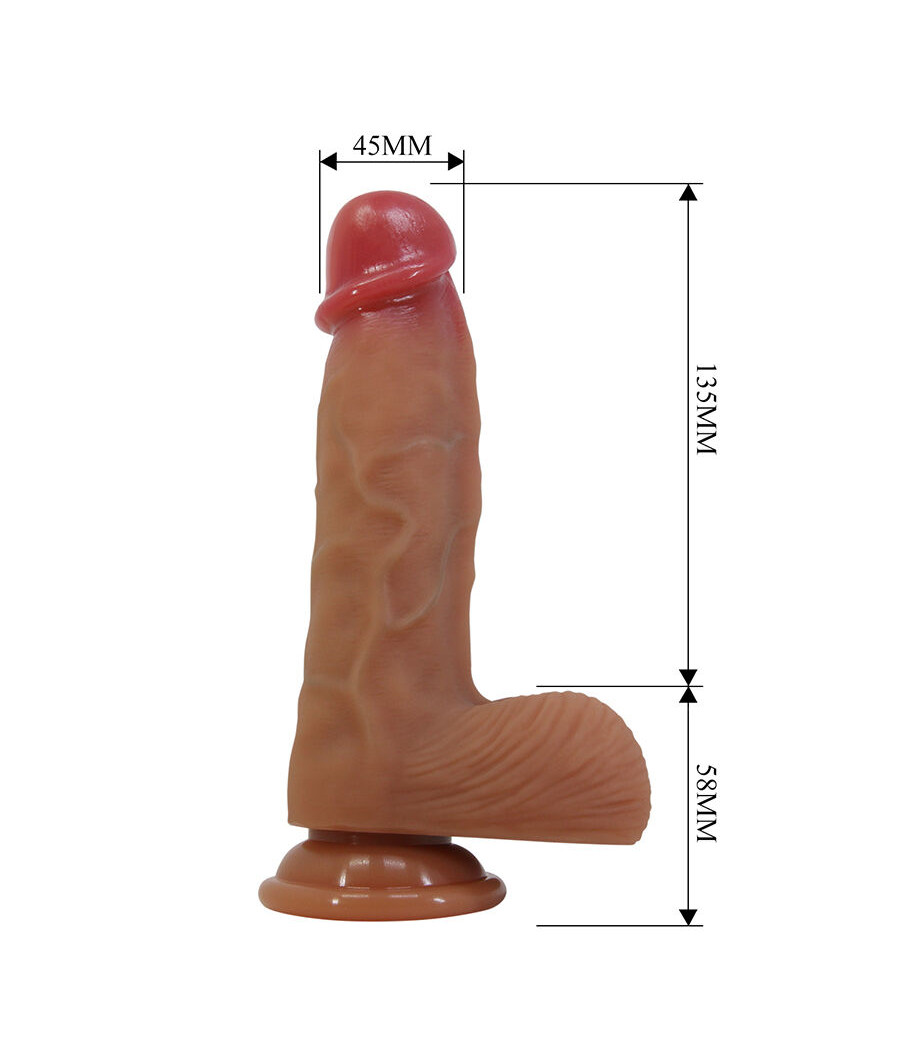 PRETTY LOVE - DUVALL DILDO REALÍSTICO CON VENTOSA 19.3 CM -Ø- 4.5 CM
