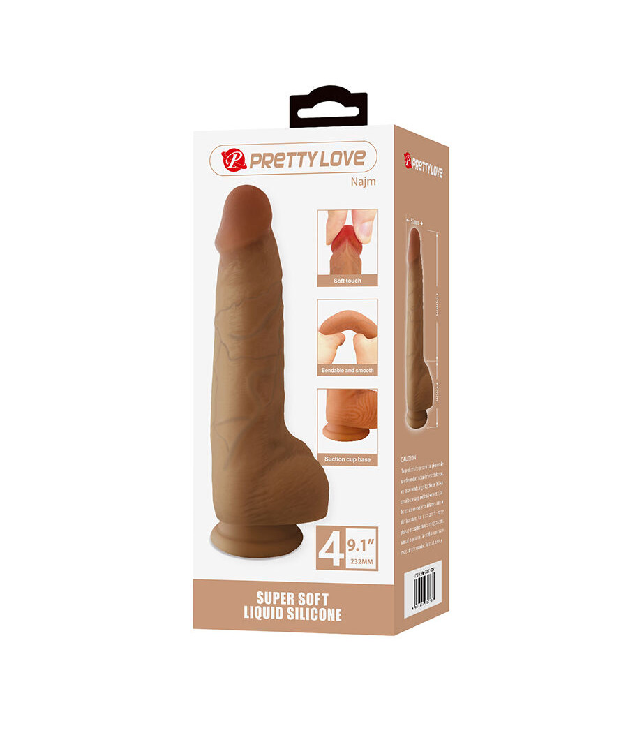PRETTY LOVE - NAJM DILDO REALISTA COM VENTOSA 23,2 CM -Ø- 5,5 CM