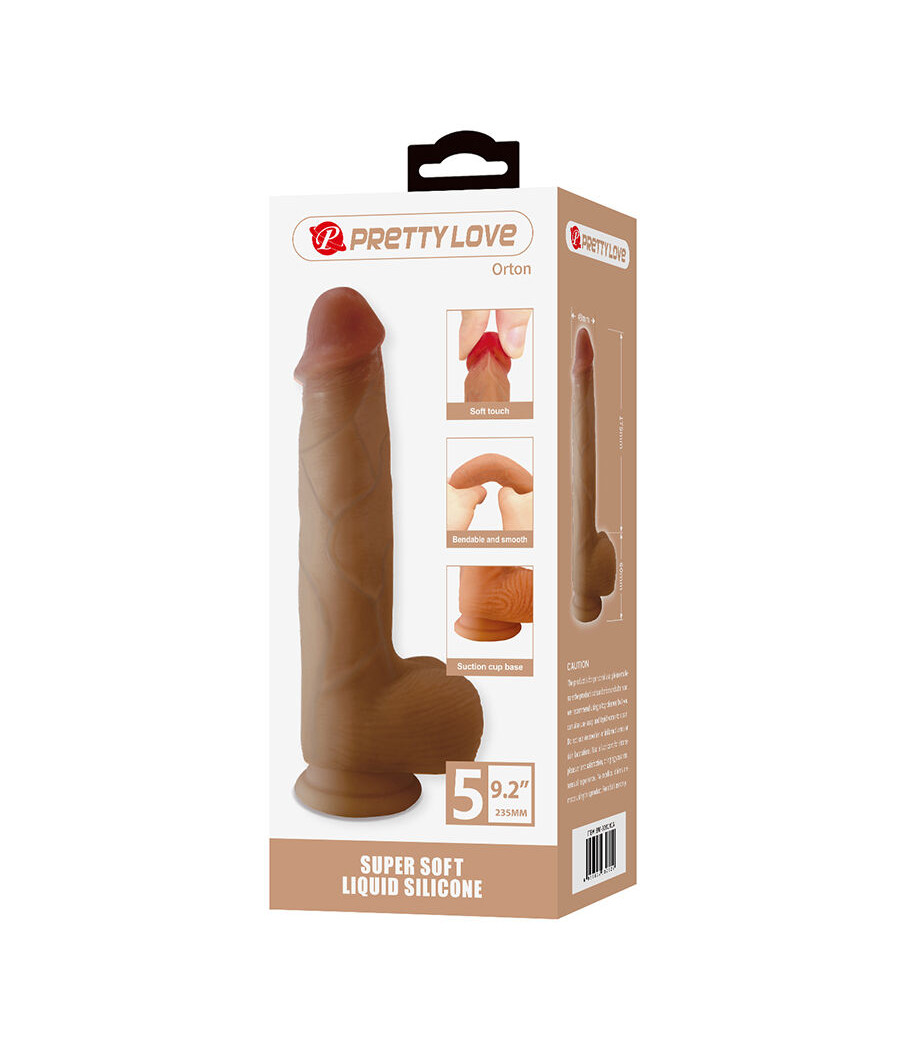 PRETTY LOVE - ORTON DILDO REALÍSTICO CON VENTOSA 23.5 CM -Ø- 4.9 CM