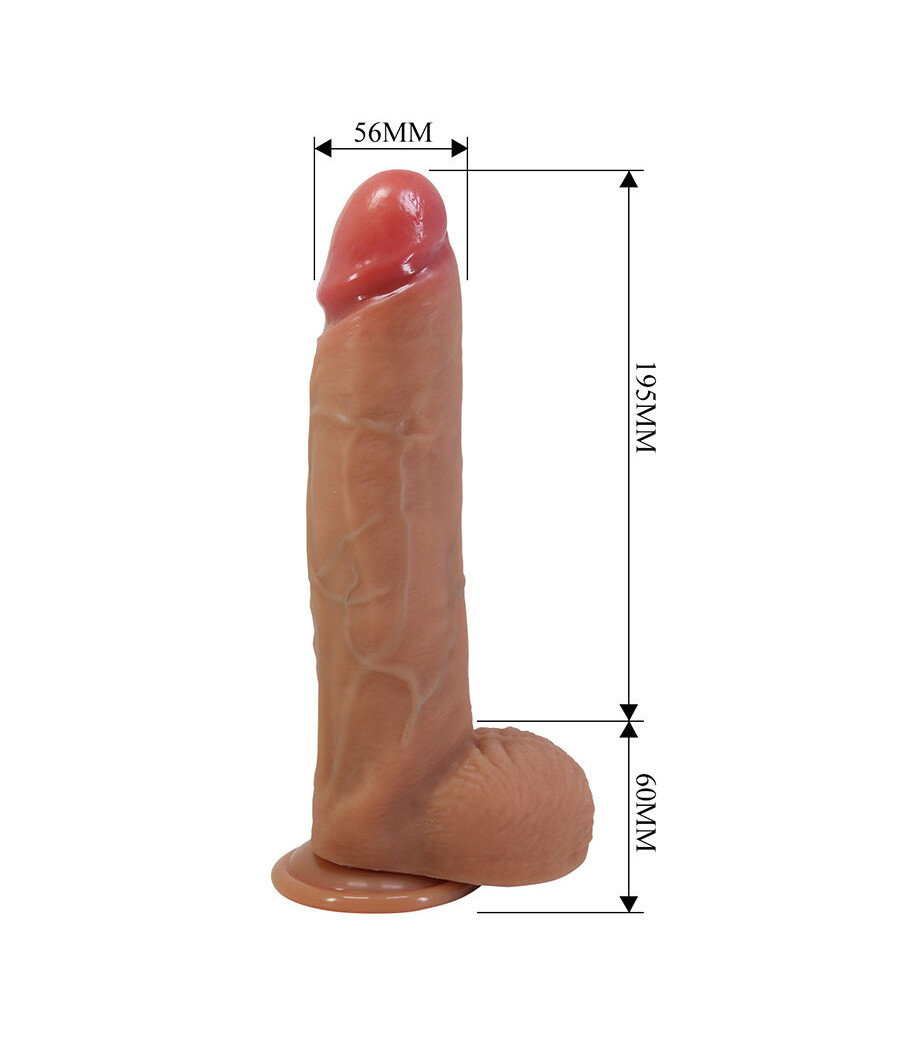 PRETTY LOVE - MENDEL REALISTIC DILDO WITH SUCTION CUP 25.5 CM -Ø- 5.6 CM
