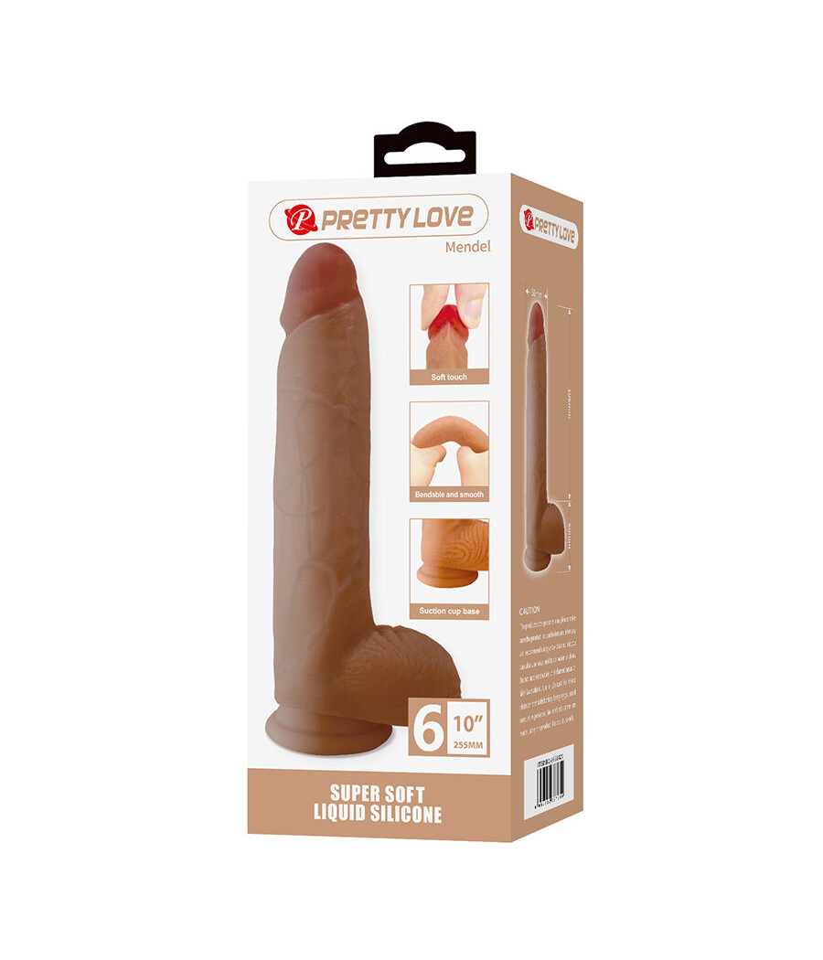 PRETTY LOVE - MENDEL REALISTISCHER DILDO MIT SAUGNAPF 25,5 CM -Ø- 5,6 CM