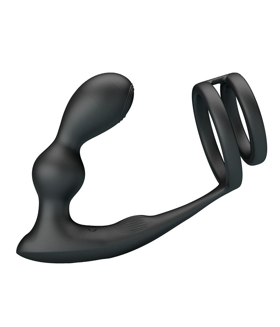 MR PLAY - VIBRIERENDER ANALPLUG MIT PENISRING UND FERNBEDIENUNG