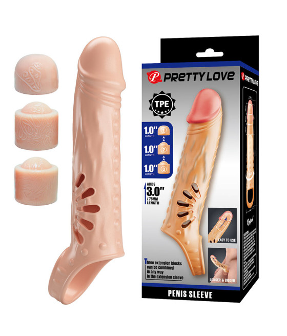 PRETTY LOVE - PENIS SLEEVE WITH EXTENDERS
