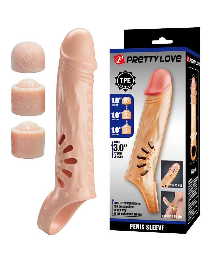 PRETTY LOVE - PENIS SLEEVE WITH EXTENDERS