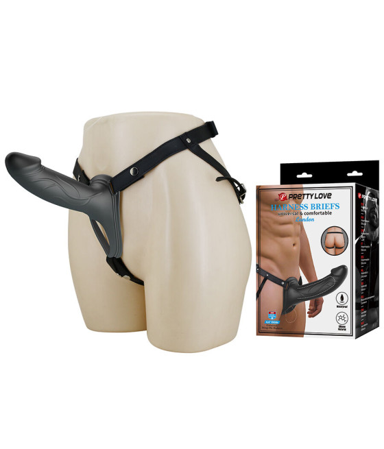 PRETTY LOVE - LANDON BLACK STRAP-ON VIBRANT
