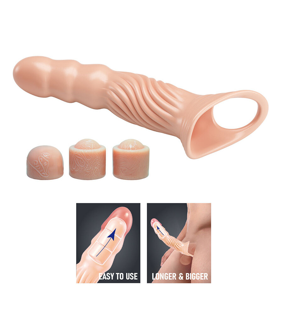 PRETTY LOVE - FUNDA PARA PENE TEXTURIZADA CON EXTENSORES