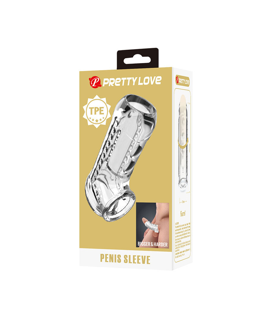 PRETTY LOVE - TRANSPARENT TEXTURED PENIS SHEATH
