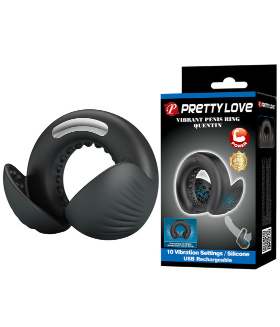 PRETTY LOVE - QUENTIN ANNEAU PÉNIS AVEC STIMULATEUR TESTICULAIRE