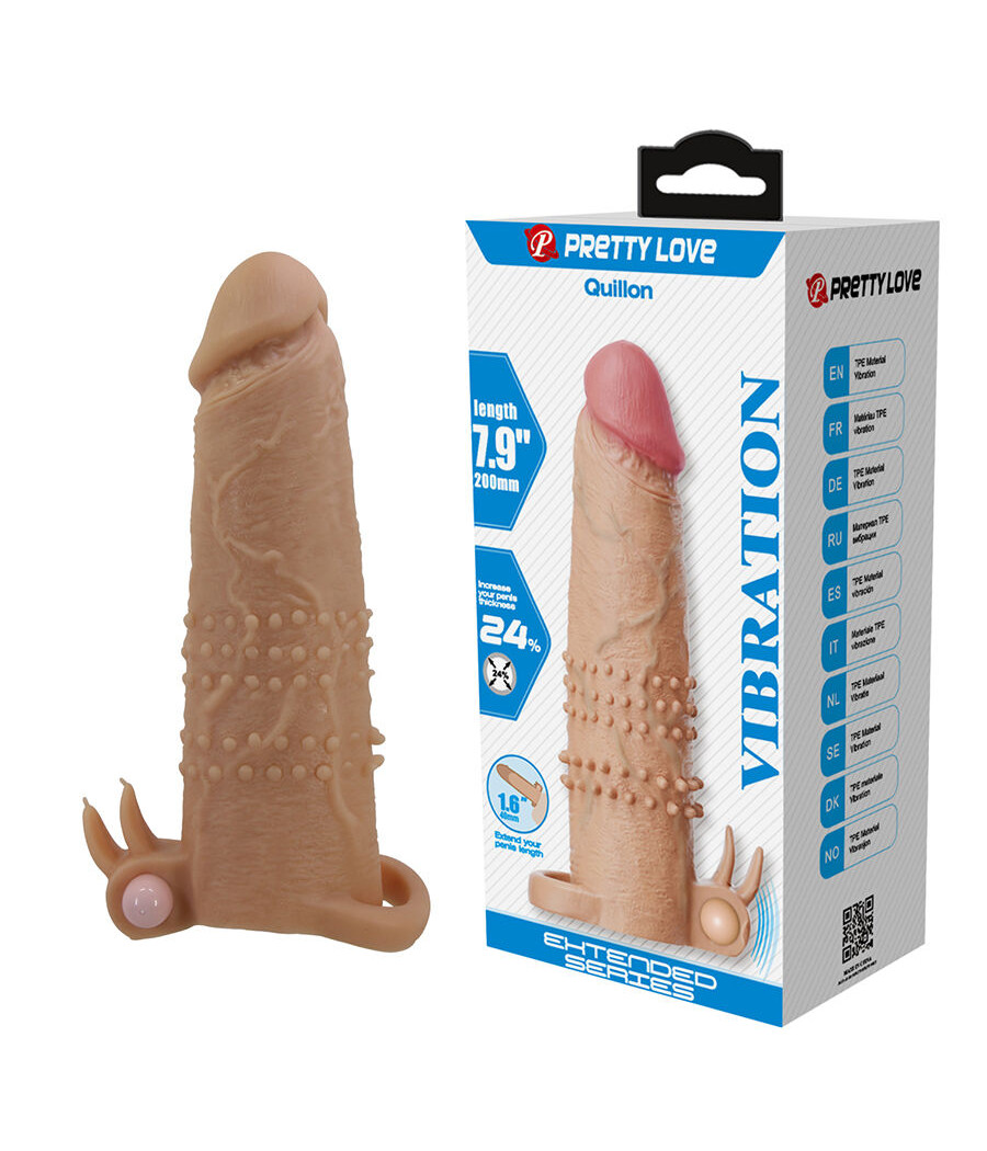 PRETTY LOVE - QUILLON PENISHÜLLE MIT KLITORISSTIMULATOR UND VIBRATION