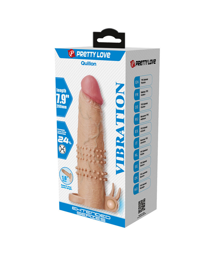 PRETTY LOVE - QUILLON CAPA PENIANA COM ESTIMULADOR CLITÓRICO E VIBRAÇÃO