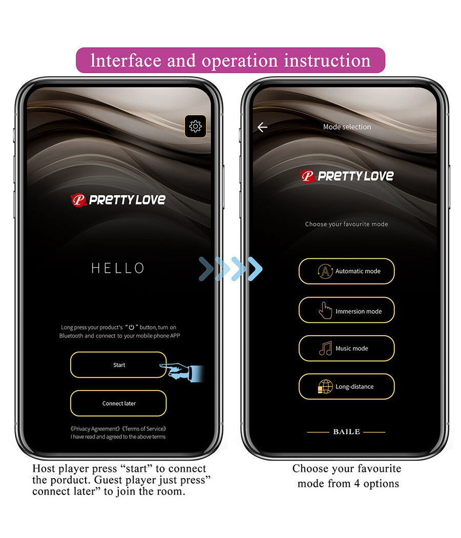 PRETTY LOVE - DORA UNSICHTBARER VIBRATOR MIT KOSTENLOSER APP