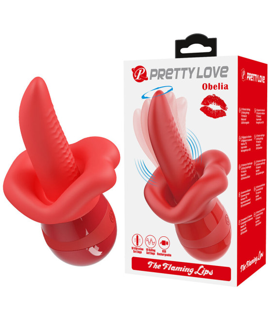 PRETTY LOVE - OBELIA VIBRATEUR À LANGUE AVEC MOUVEMENT ORBITAL