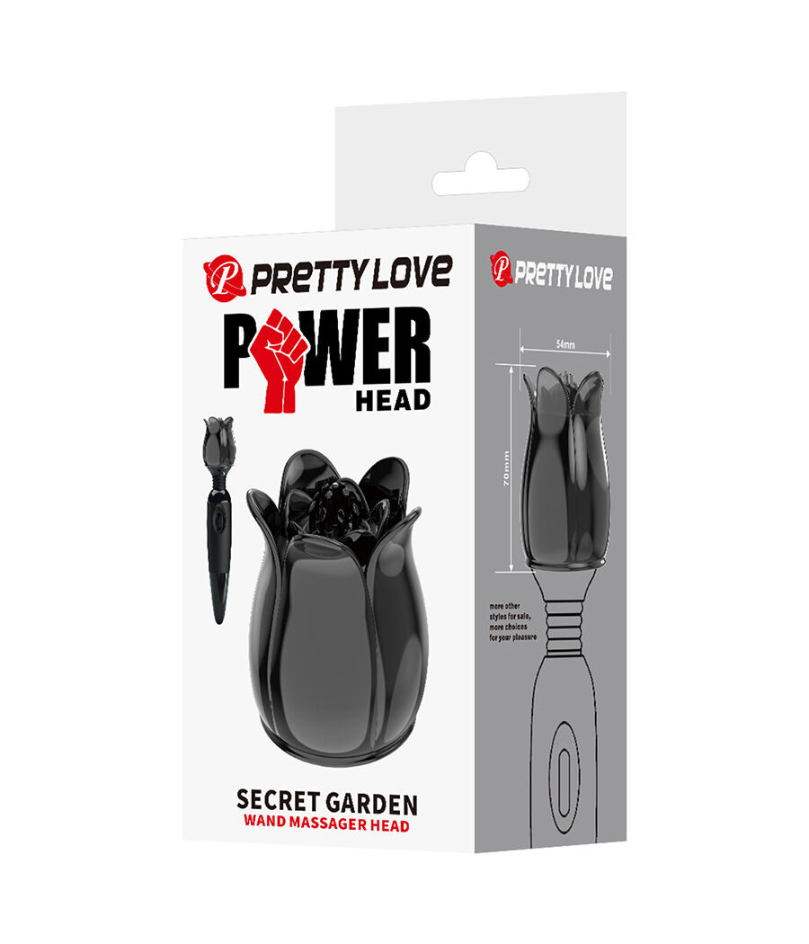PRETTY LOVE - SECRET GARDEN TESTA DA MASSAGGIO NERA