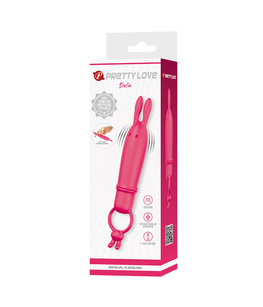 PRETTY LOVE - DELIA VIBRATEUR RABBIT AVEC ANNEAU DE RÉSISTANCE
