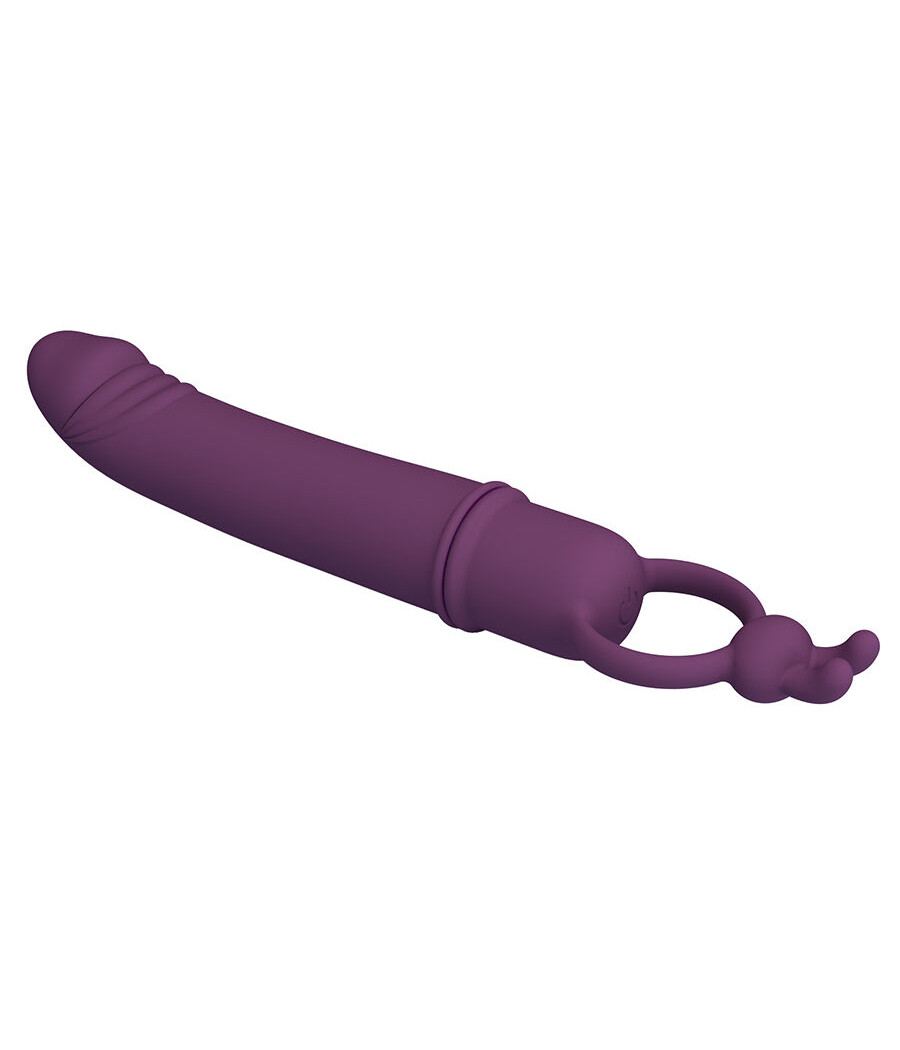 PRETTY LOVE - CORA VIBRADOR EM FORMATO DE PÊNIS COM ANEL DE RESISTÊNCIA