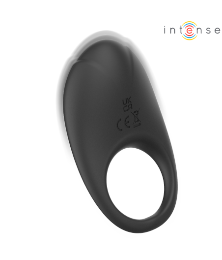 INTENSE - MERLOTTE ANILLO VIBRADOR CON ESTIMULACIÓN DE CLÍTORIS NEGRO