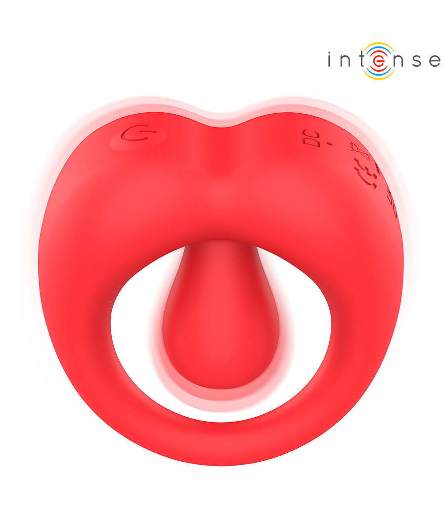 INTENSE - RUSSELL ANILLO VIBRADOR CON ESTIMULACIÓN DE CLÍTORIS ROJO