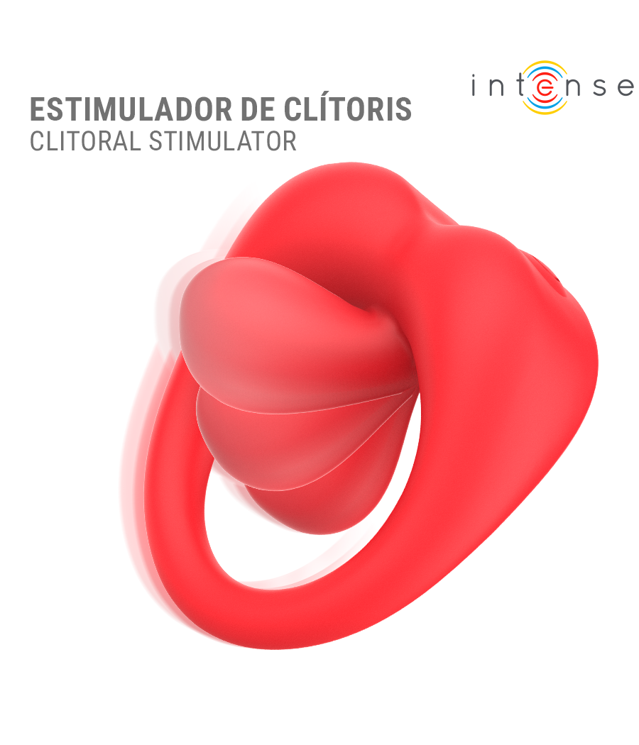 INTENSE - RUSSELL ANILLO VIBRADOR CON ESTIMULACIÓN DE CLÍTORIS ROJO