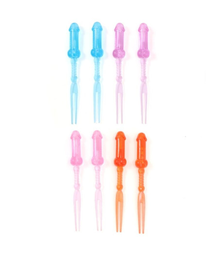 DIABLO PICANTE - SPIEDINI DI PENE COLORATI 8 UNITÀ