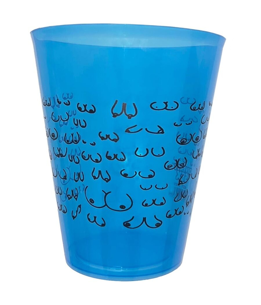 DIABLO PICANTE - TAZZA BLU 500 ML CON TETTONE NERO